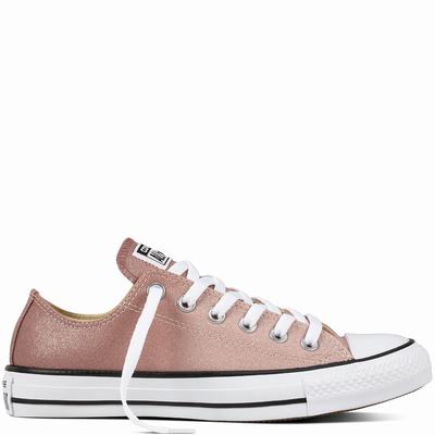 Converse Chuck Taylor All Star Ombre Metallic Low Tops Womens - Pink/Beige/White Shoes (346FXHUI)